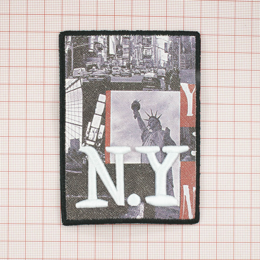 Нашивка тканевая Нью-Йорк 8*11см Бруклинский код товара 38701 - Нашивка Ткань